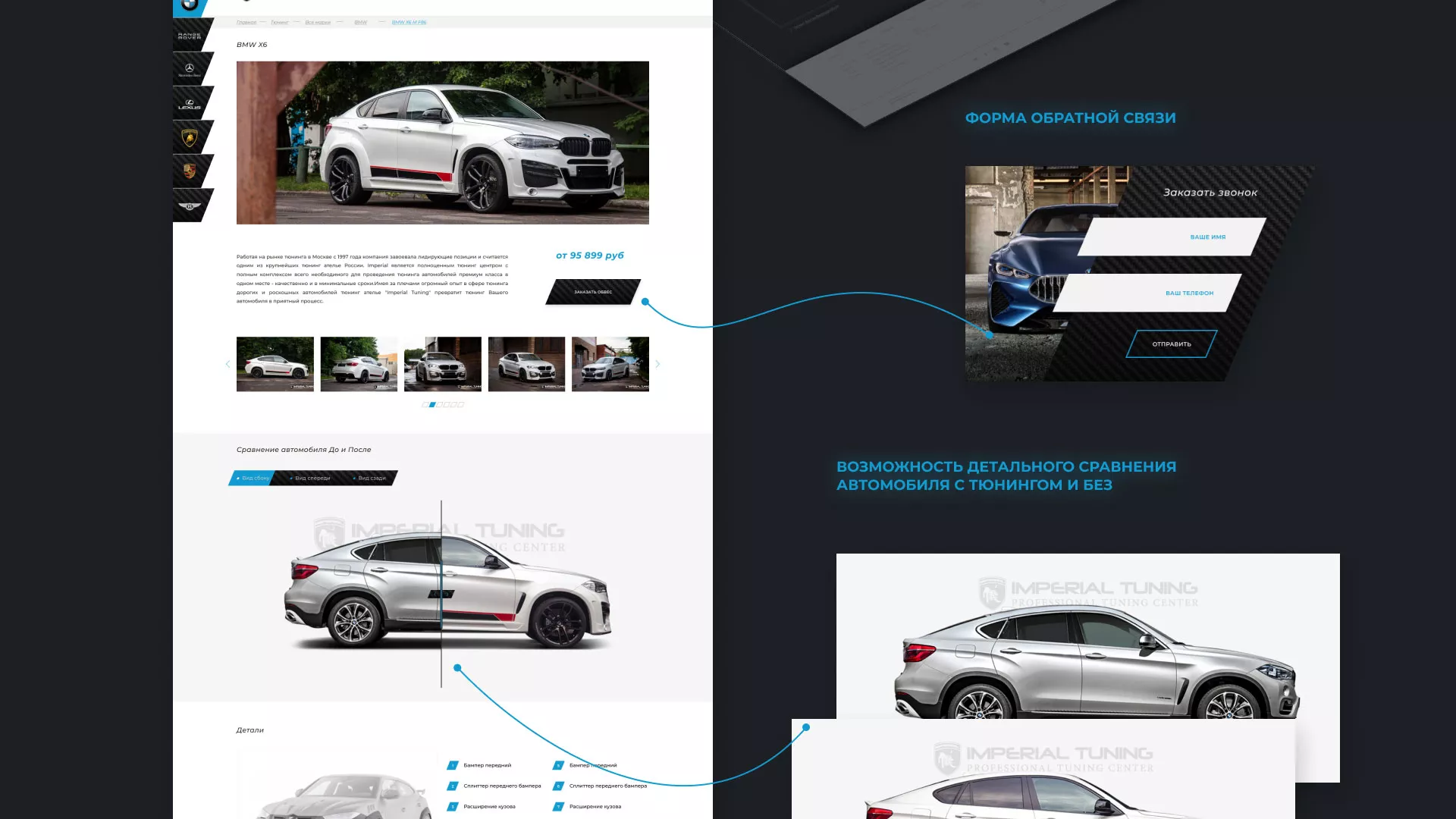 Создание сайта тюнинг-ателье «Imperial Tuning» в Задонске
