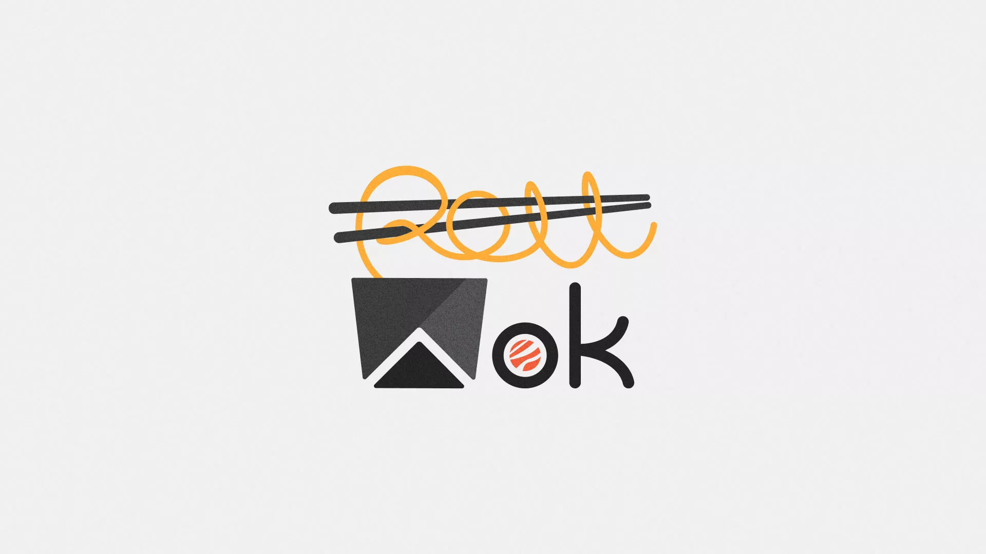 Разработка логотипа суши-бара «Roll Wok Club» в Задонске