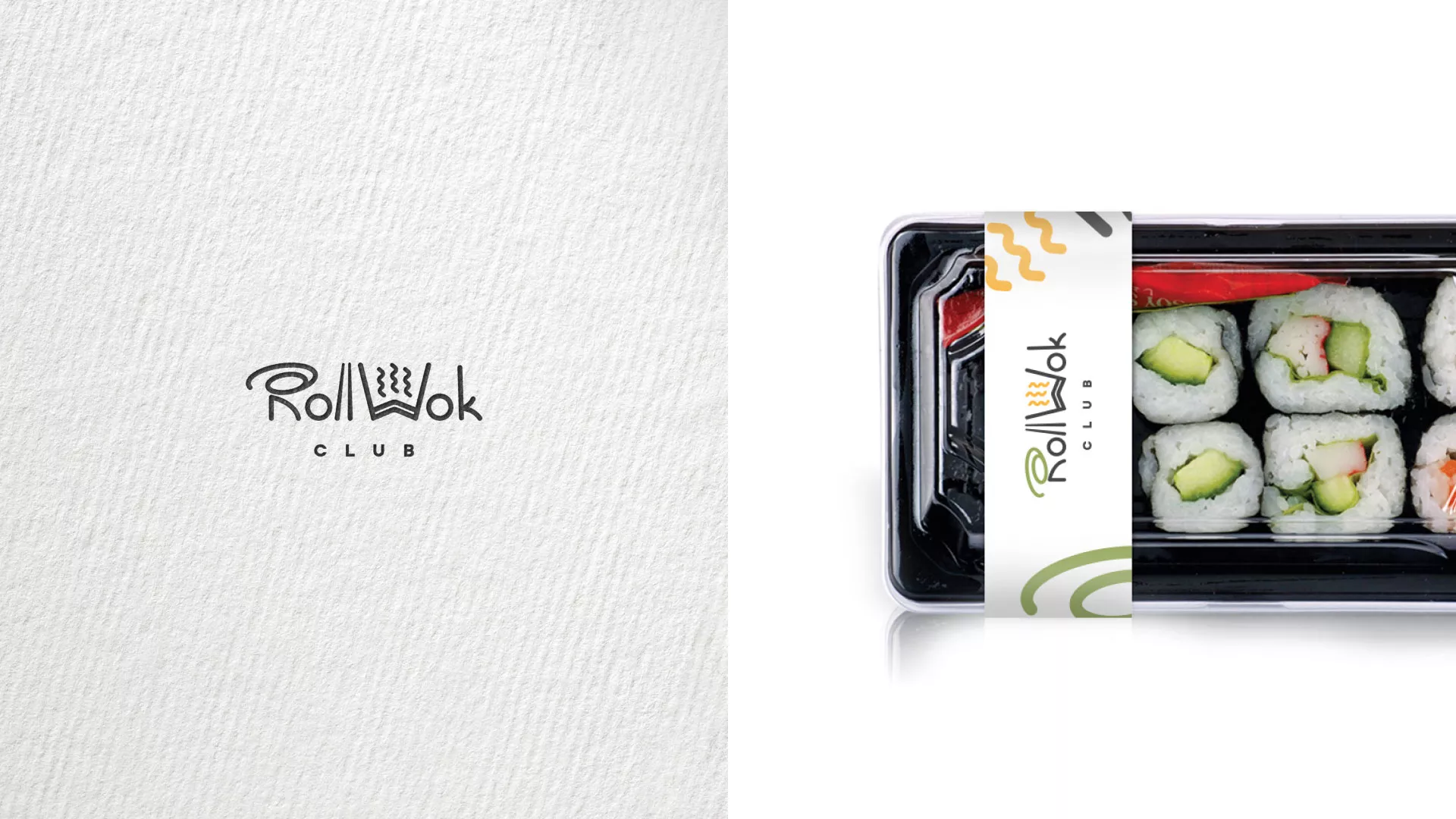 Разработка наклеек для суши-бара «Roll Wok Club» в Задонске